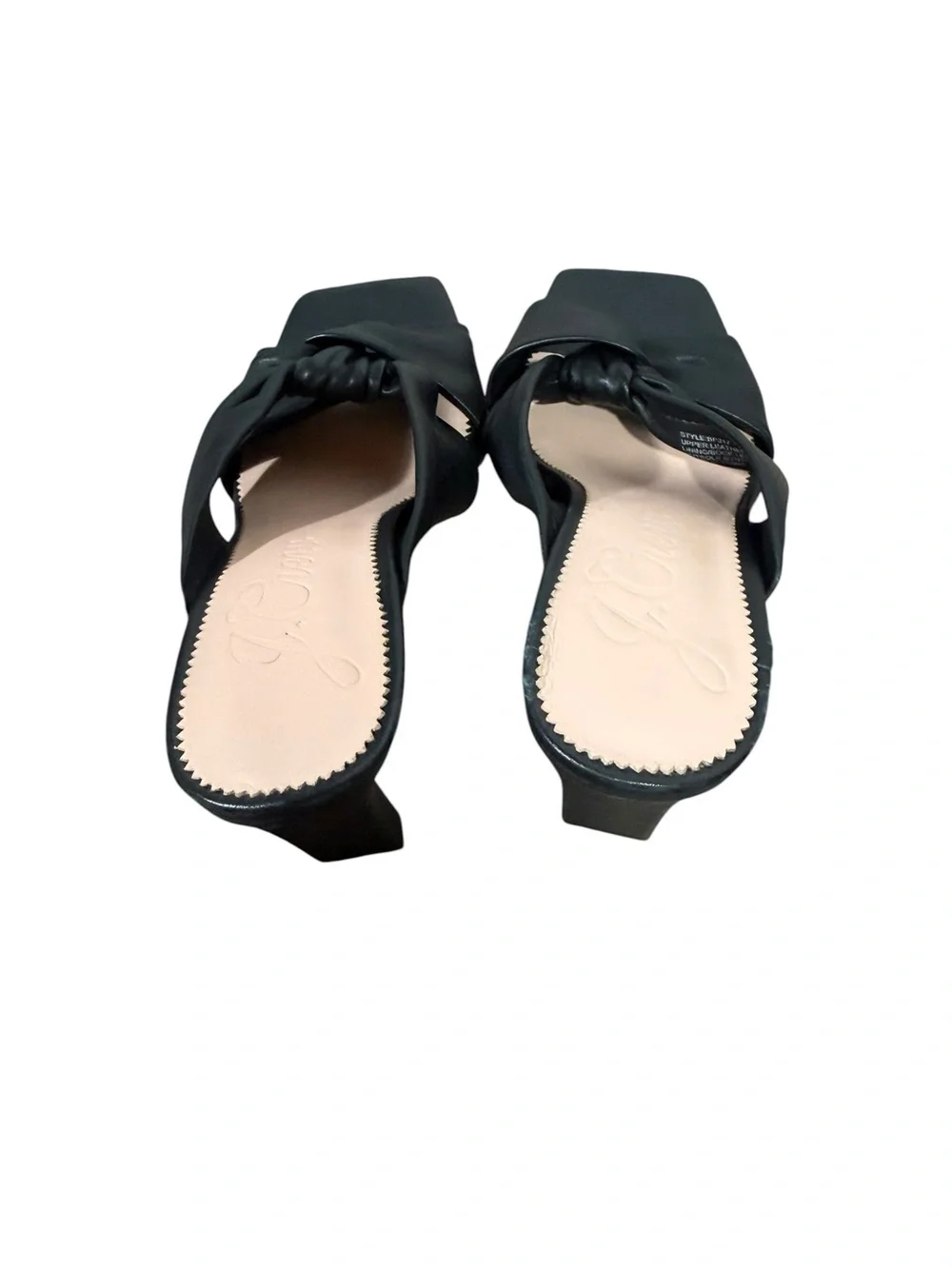 J. Crew Ava twist-knot heels in black‎ leather size 8.5